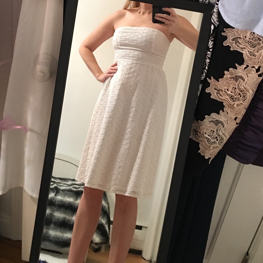 Old Navy white strapless dress